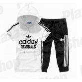Conjunto Moletom Adidas Feminino Blusa e Calça (branco)