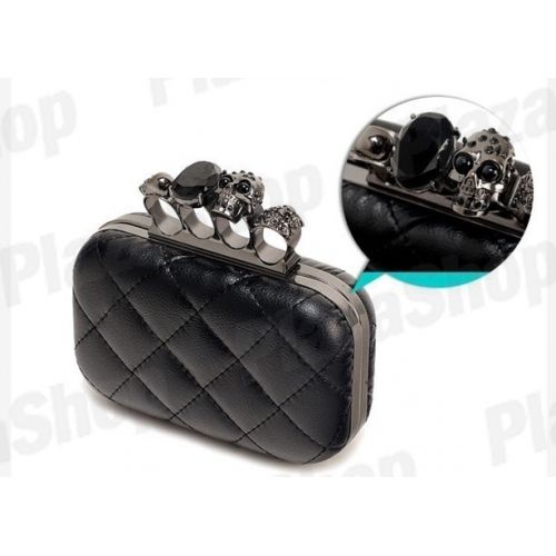 Bolsa Com Alça Soco Inglês e Caveira Estilo - Preta