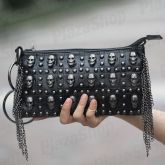 Bolsa Carteira de Mão Luxo Moda Caveira 2013 (preto)