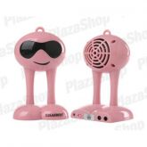 Alto Falante Sem Fio - Robô Speaker (Rosa)