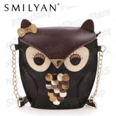 Bolsa Coruja Couro Feminina Smilyan