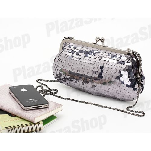 Bolsa Carteira de Mão Luxo Festas 2013 Moda - Prata