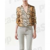 Camisa Feminina Elegance Manga Longa (leopardo)
