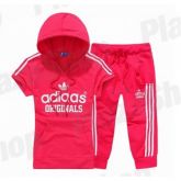 Conjunto Moletom Adidas Feminino Blusa e Calça (vermelho)