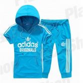 Conjunto Moletom Adidas Feminino Blusa e Calça (azul)